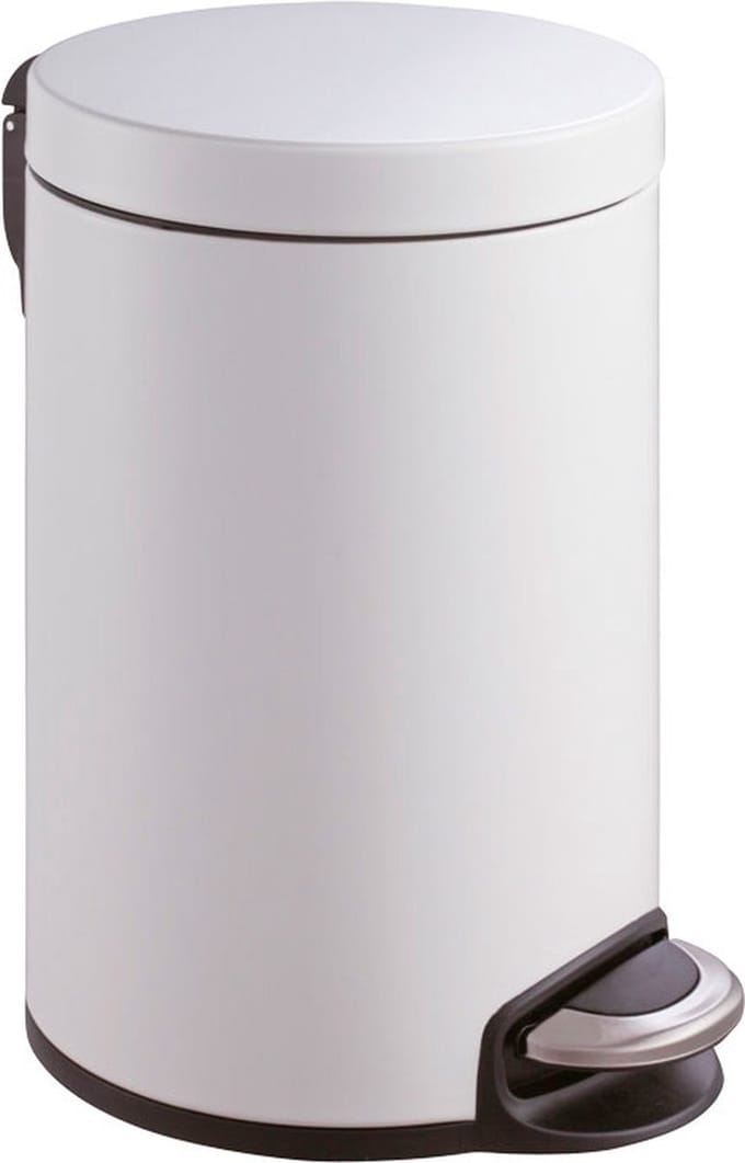 EKO - Serene pedaalemmer 20 liter - Stainless steel Plastic - wit - Prullenbak