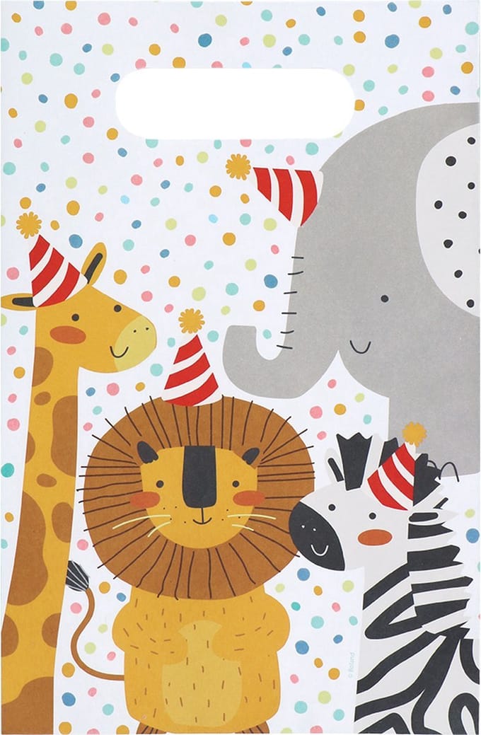 Boland - Feestzakjes - Safari - 28*17cm - 1 set van 10 stuks