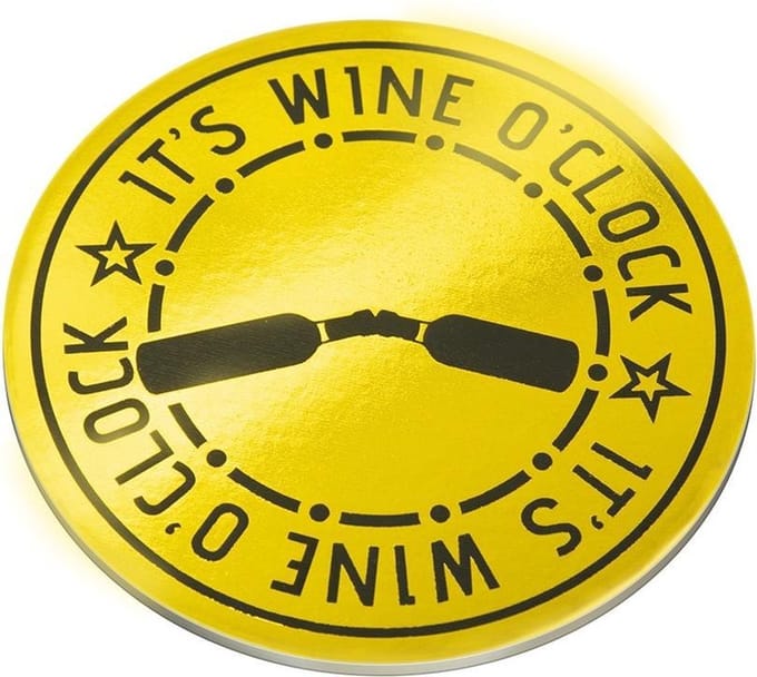 Glossy coasters - It's wine o'clock