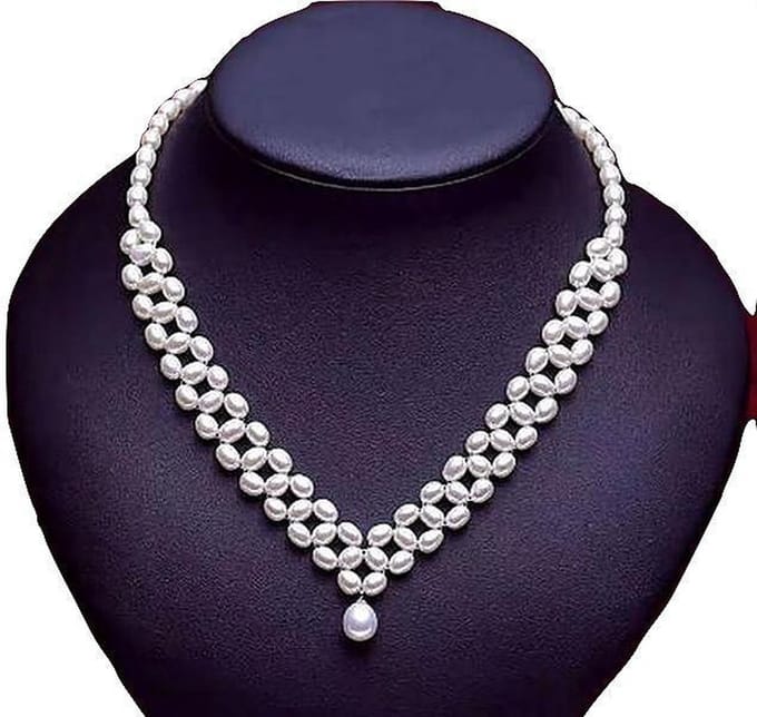 N3 Collecties Dames hand weven parel hanger ketting