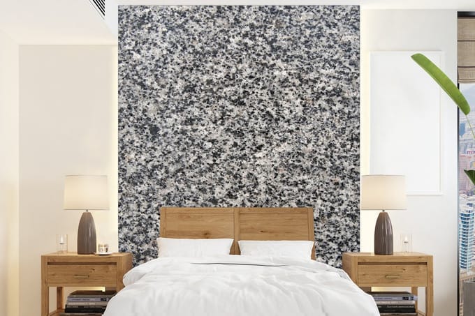Behang - Fotobehang Graniet - Industrieel - Design - Grijs - Breedte 165 cm x hoogte 220 cm