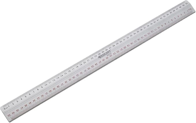 Snijliniaal van metaal 50 cm - Antislip en compact ontwerp