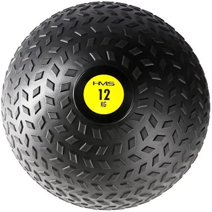 HMS PST Serie - Slam Ball - 12 kg - PVC - Zwart-Geel