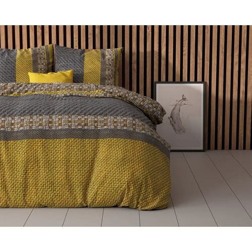 Sleeptime Altor Dekbedovertrek - 140x200/220 + 1 kussensloop 60x70 - Goud - Eenpersoons