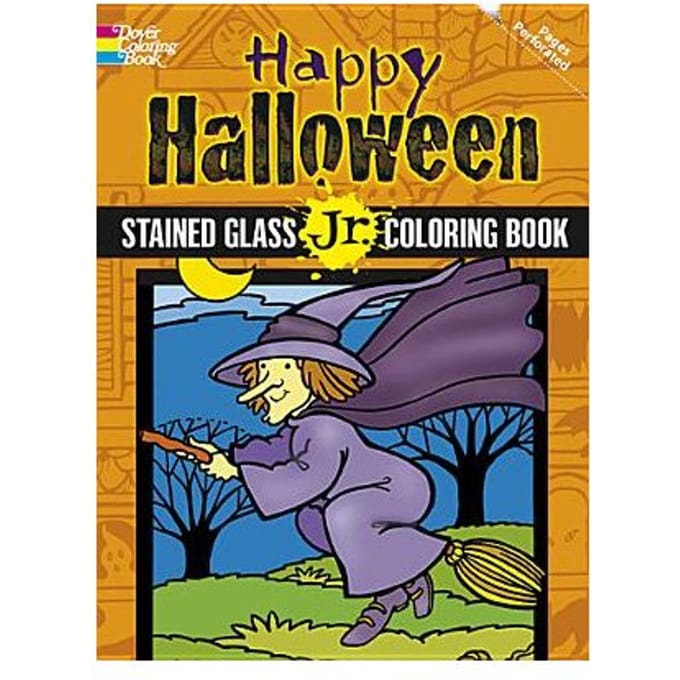 Happy Halloween Stained Glass Jr. Coloring Book - Cathy Beylon