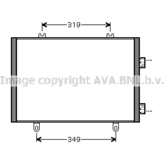 Condensator, airconditioning AVA COOLING RTA5349 AVA