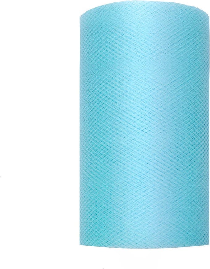PartyDeco - Tule op rol Turquoise (0,08 x 9 mtr)