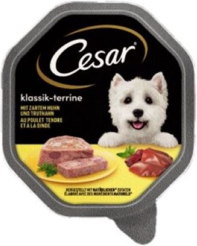 10x Cesar - Classic in paté met malse kip - 150g