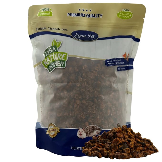 1 kg Lyra Pet® gedroogde zijderupsen