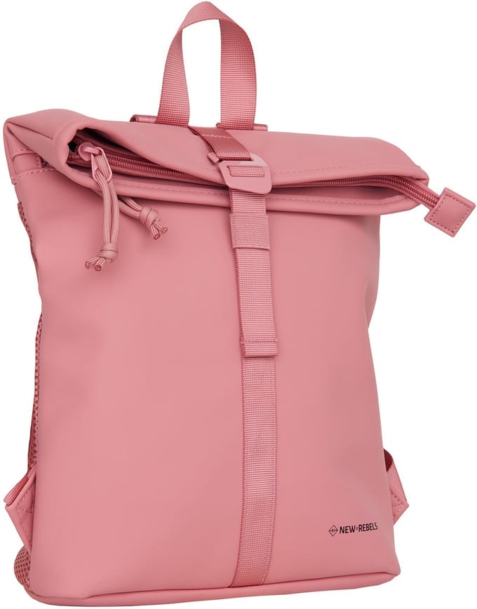 New Rebels Branson Los Angeles Rolltop Backpack Mini 7L Waterafstotende Rugzak PU Blush Roze