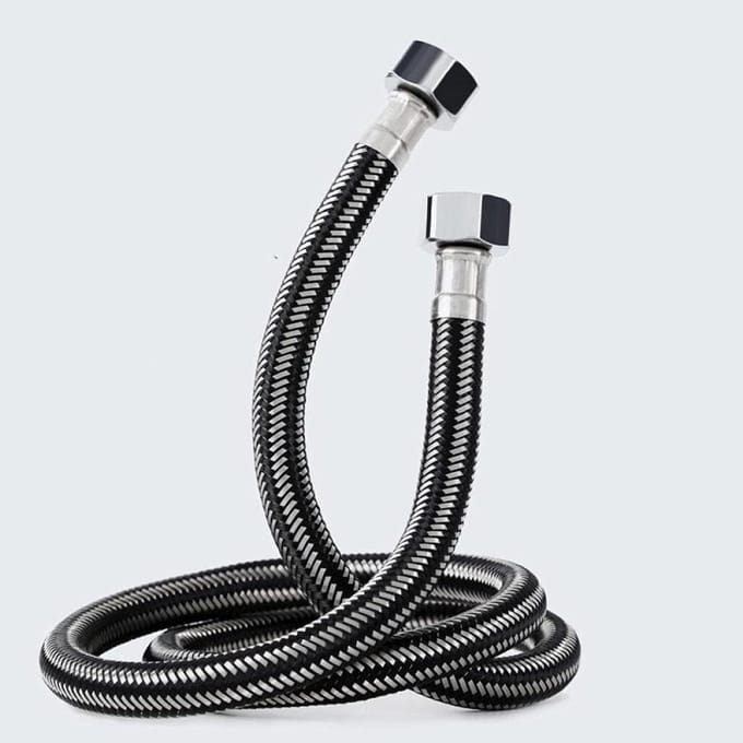 Flexibele Slang - Kraanslang Doucheslang - Water Aansluiten - Roestvrij Staal - 60 cm - Zilverkleurig