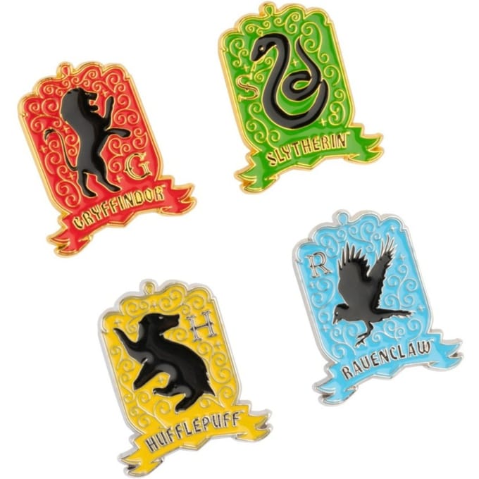 Harry Potter Hogwarts Houses Set Of 4 Pins