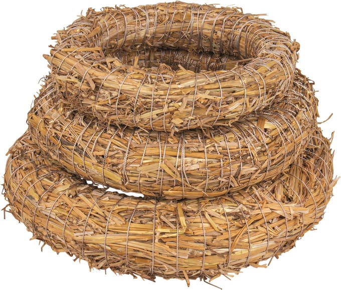 Rayher hobby Strokransen - set van 3x stuks - 25, 30 en 35 cm - hobby deurkransen