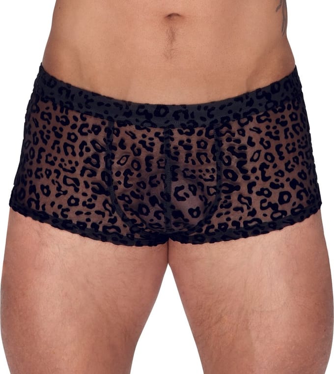 Noir Handmade - Leopard flock short Korte broek - 2XL - Zwart