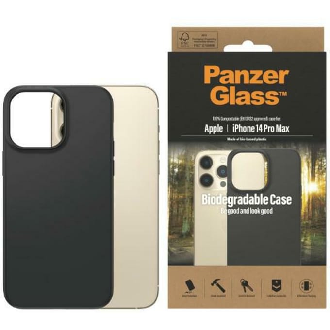 PanzerGlass - Biologisch - afbreekbaar hoesje voor iPhone - 14 - Pro - Max - zwart