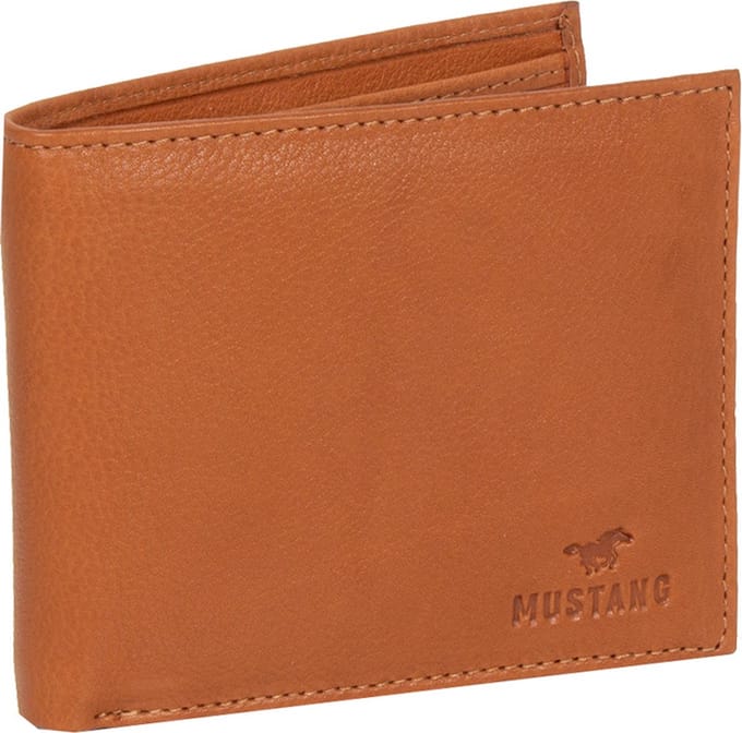MUSTANG Leren Kaarthoes Livorno Wallet Cognac Bruine