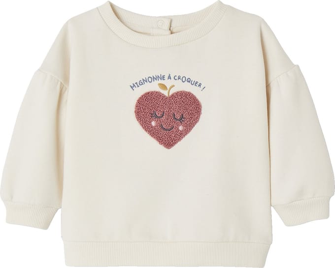 Vertbaudet Babysweater met hartjes in bouclй