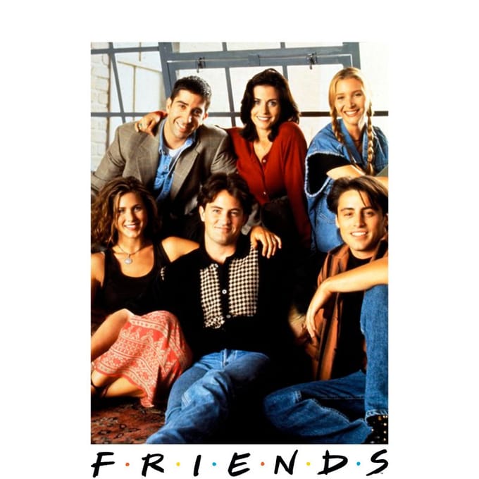 Friends Group Photo t-shirt - Wit - 4XL