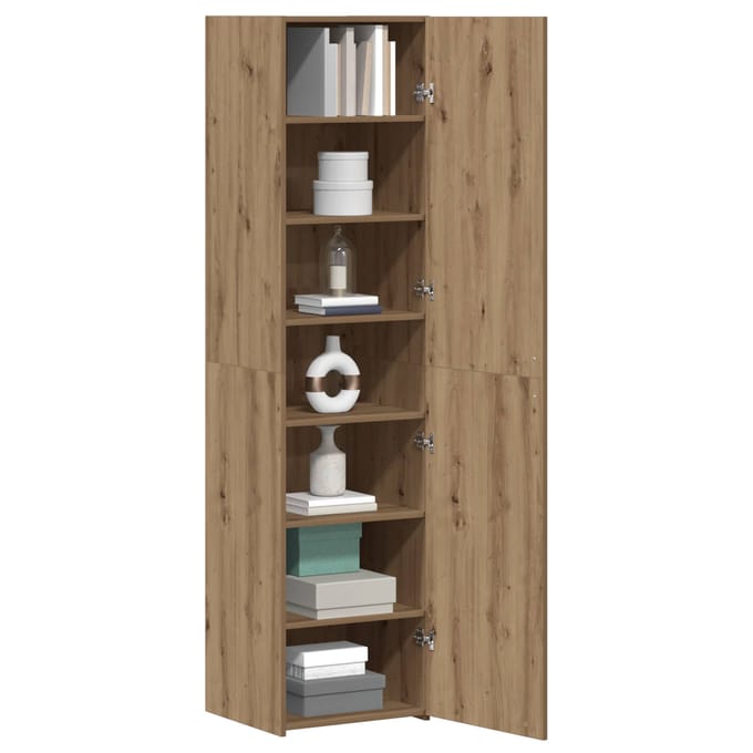 vidaXL - Highboard - Artisan - Eiken - 45 - x - 42,5 - x - 185 - cm