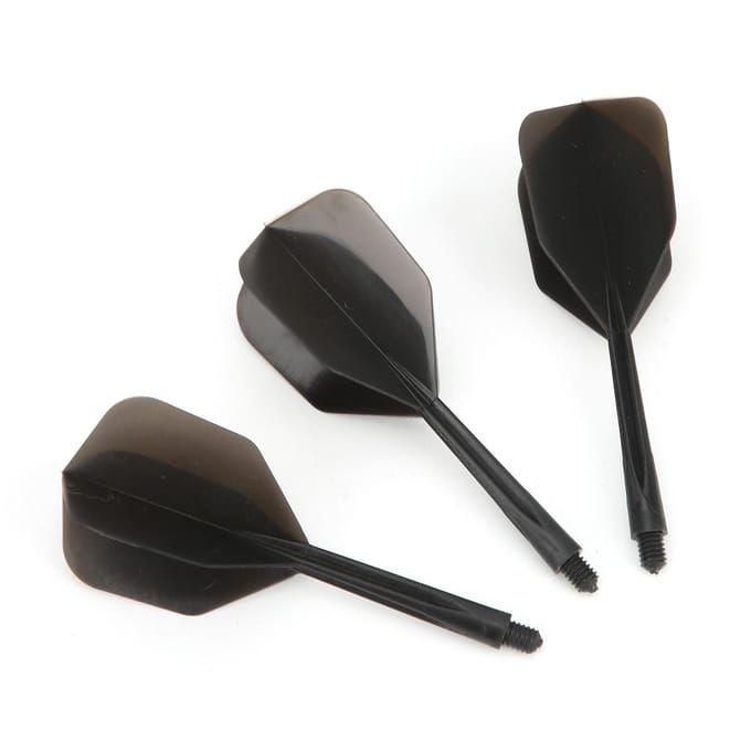 3 Stuks 2BA Geïntegreerde Transparante Dartschachten en Flights Standaard Vorm Anti-Breek Zwart black