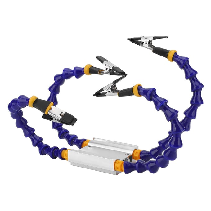Soldeer Hulparmen ABS Flexibele Arm Aluminiumlegering Basis Derde Hand Soldeergereedschap met