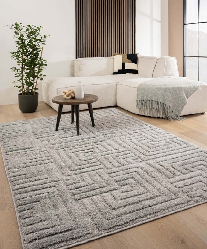 Scandinavisch vloerkleed - Arc Shade lichtgrijs 80x150