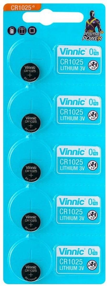 CR1025 3V knoopcel batterijen 5 stuks Vinnic
