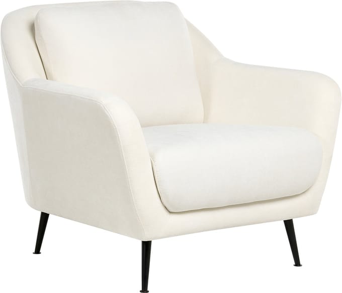 EIBY - Fauteuil - Wit - Chenille