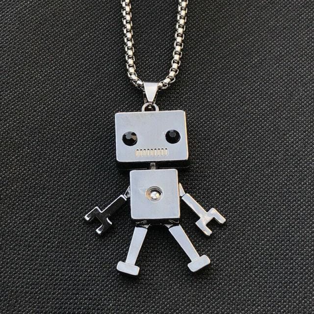 Ketting Hiphop Robot Titanium Staal Persoonlijkheid Trend Heren Koppel Hanger