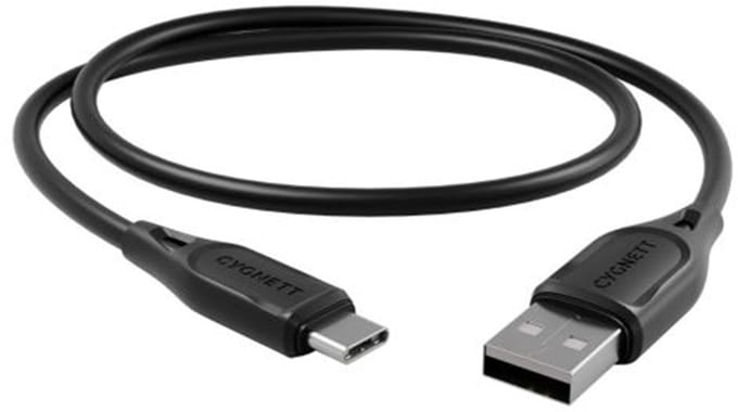Cygnett USB-A naar USB-C Kabel 1 Meter - Zwart