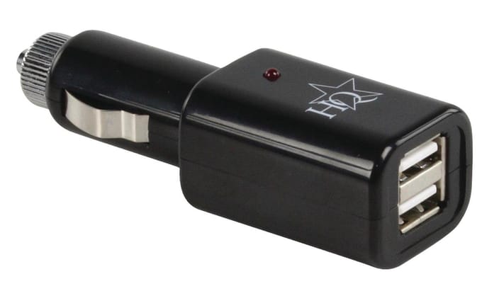 HQ - Dubbele USB Auto Lader - Zwart
