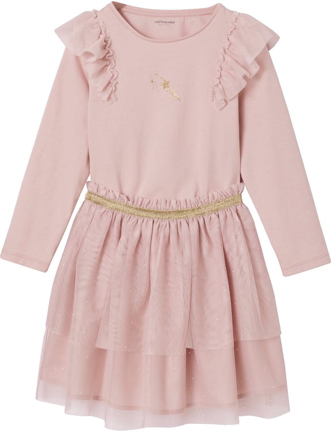 Vertbaudet Kerst set voor meisjes, rok met tule en t-shirt met ruches