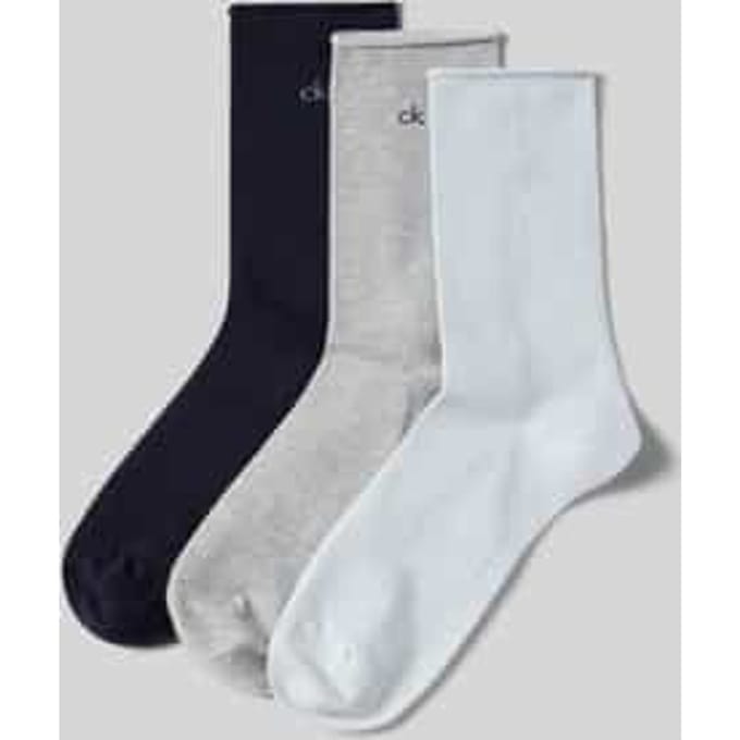Calvin Klein Damessokken Classic Rolltop 3-Pack Light Blue