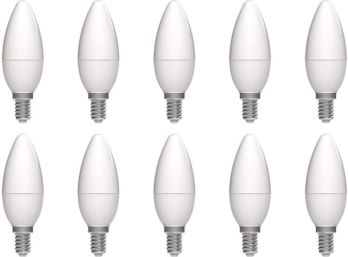 Avide E14 LED Lamp 4.5W - 470lm - 6400K - Koel Wit - LED Kaarslamp B35 - Vervangt 40W Gloeilamp - 10 stuks