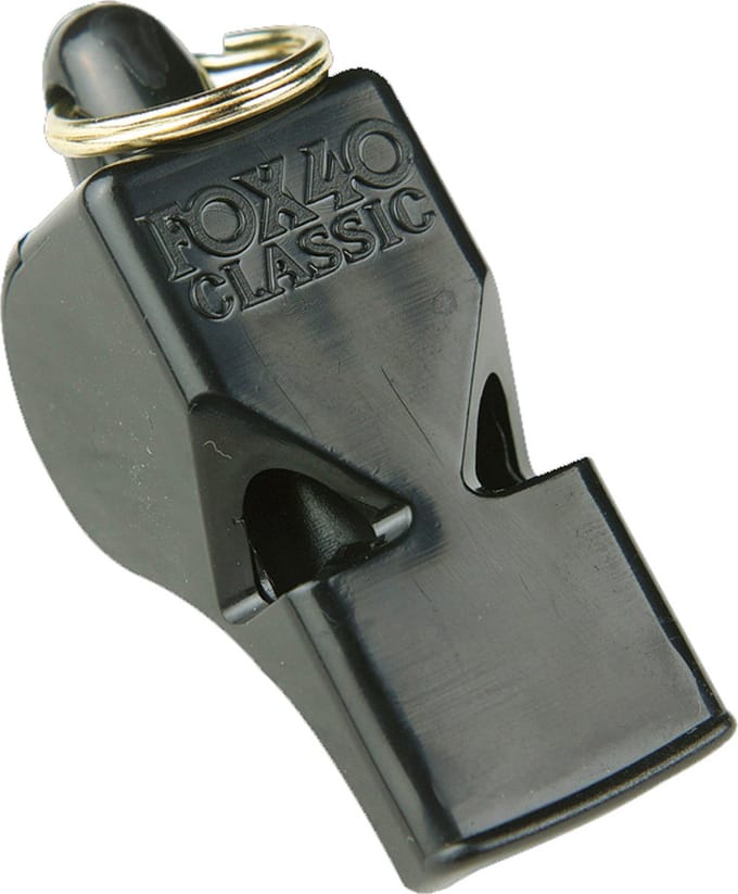 Stanno Fox 40 Scheidsrechtersfluit - FLuit - Whistle - Zwart | Maat: UNI