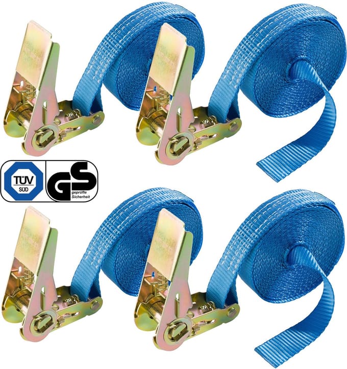 AREBOS 4 x spangordels eendelig 6 m x 25 mm 800 daN
