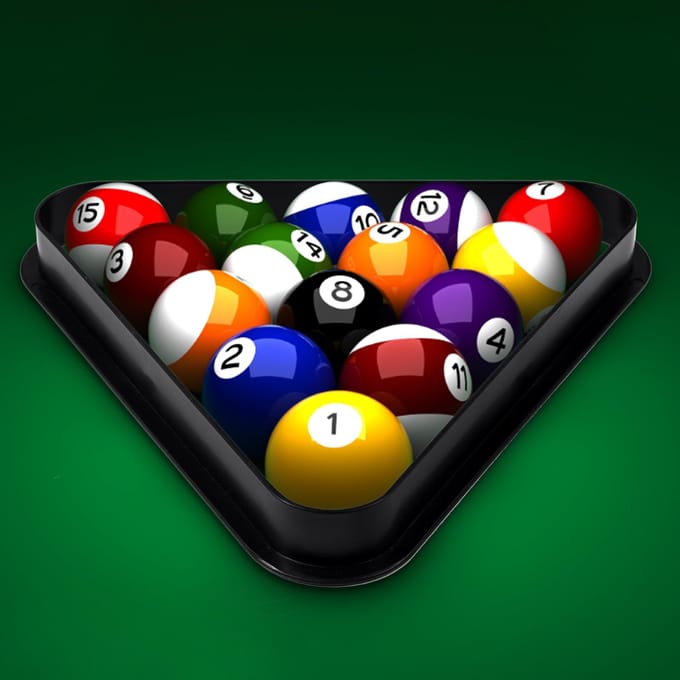 Kunststof biljart poolball driehoekrek geschikt voor 2-1/4   biljartballen zwart