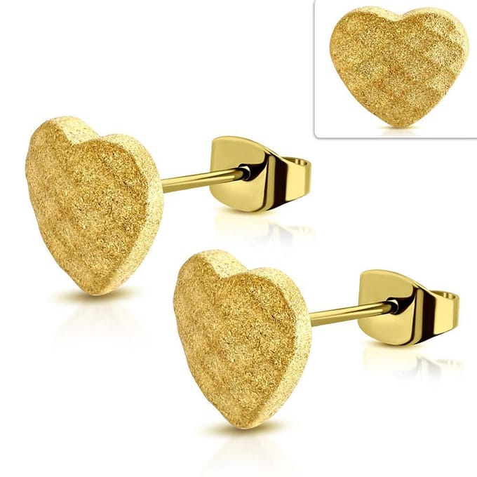 Amanto Oorbellen Bernt - 316L Staal - Hart - 10x12mm