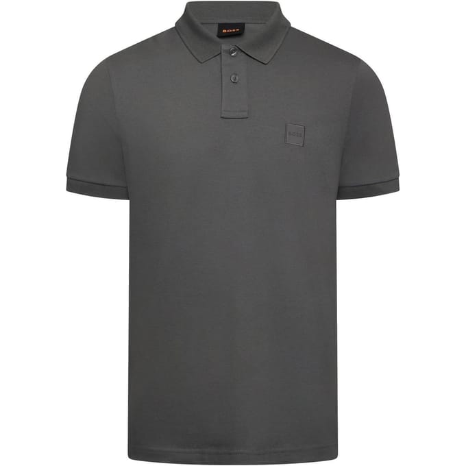 Boss Polo-shirt voor heren met Passenger Box-logo (Donkergrijs)