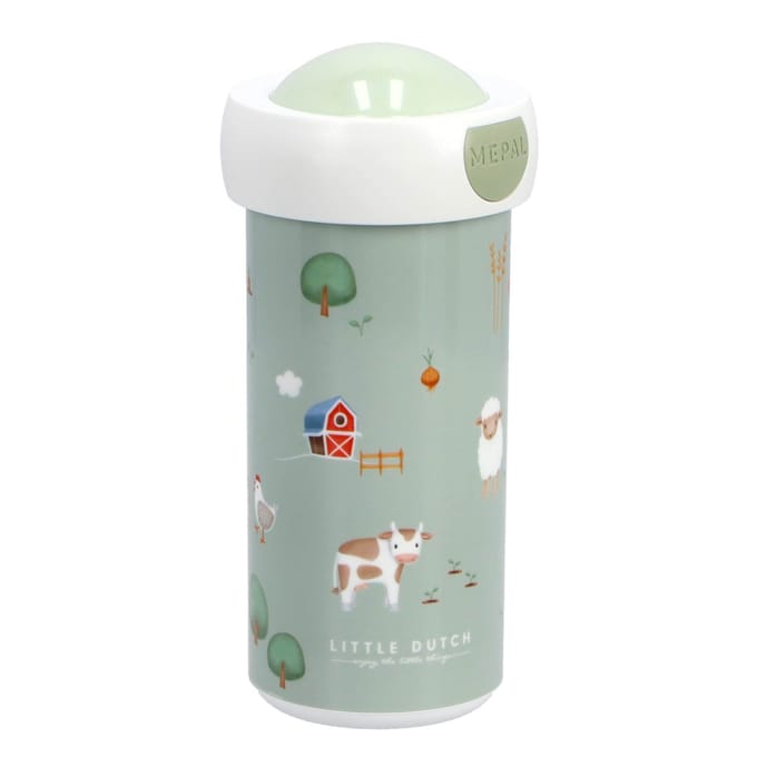 Mepal Schoolbeker Campus Little Dutch - 300 ml - Sluit goed af - Drinkbeker voor kinderen - Little Farm