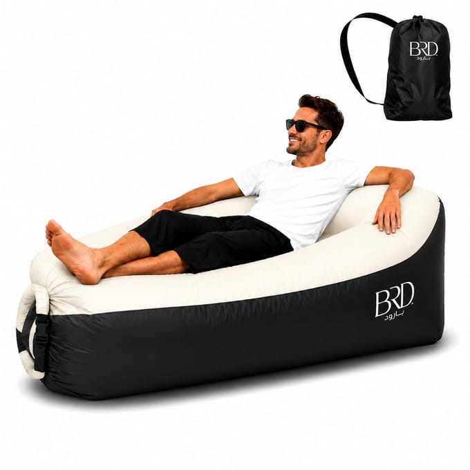 BRD® Opblaasbare lucht ligstoel Offwhite - Air Lounger Buiten - Waterproof
