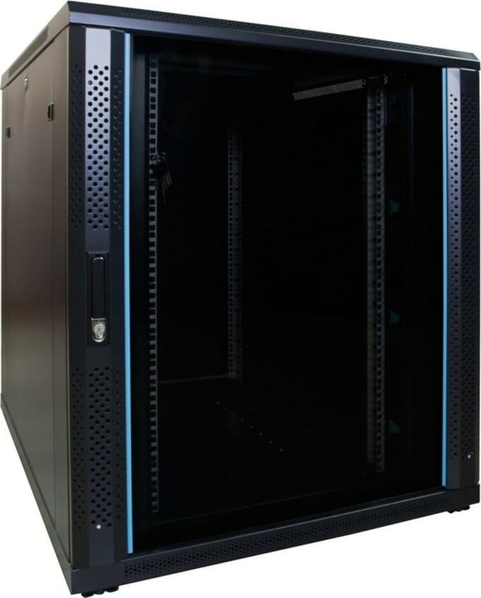 DSIT 18U serverkast met glazen deur 800x1000x1000mm (BxDxH) - serverbehuizing - serverrack - 19 inch