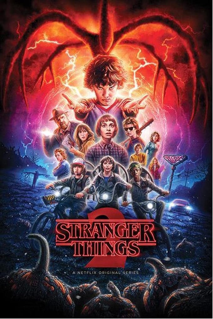 Stranger Things poster - Eleven - Seizoen 2 - Mike - Dustin - formaat 61 x91.5cm