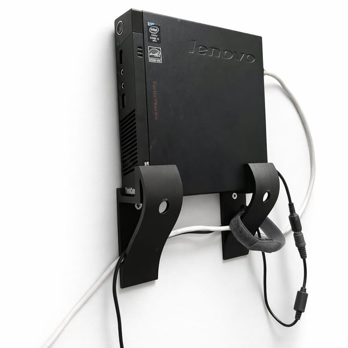 Wandhouder Geschikt voor Lenovo ThinkCentre Tiny – Mini PC Muurbeugel – Computer Wandmontage – Ruimtebesparende PC Beugel – Zwart