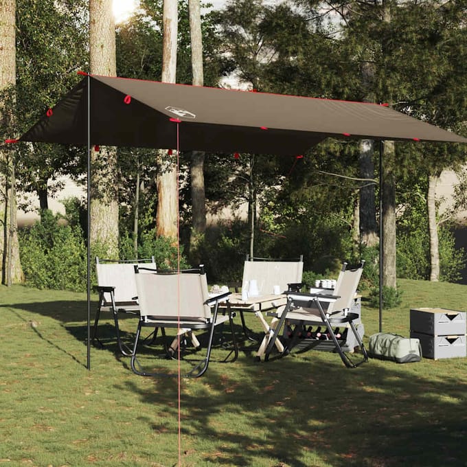 vidaXL - Kampeerluifel - waterdicht - 406x306 - cm - bruin