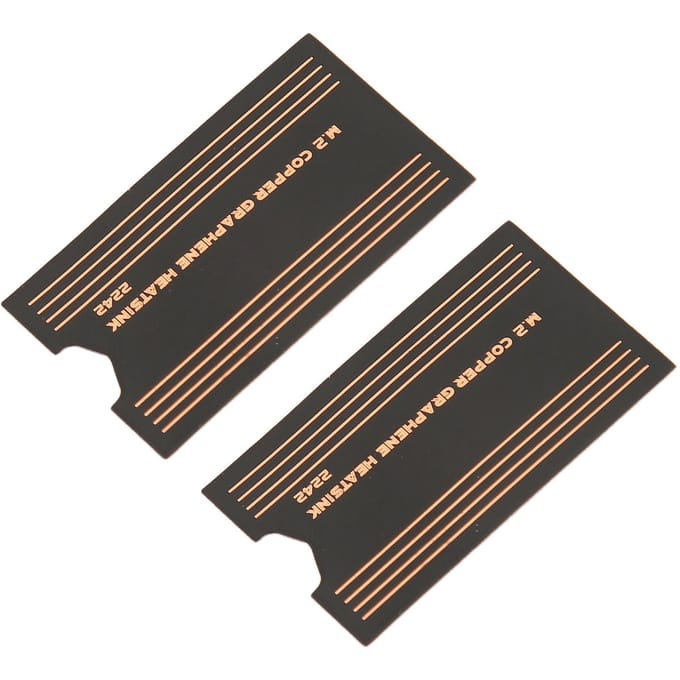 2 Stuks 2242 SSD Thermische Pad 0,15 mm Messing Grafeen Snelle Geleiding M.2 2242 SSD Heatsink voor Laptop beige