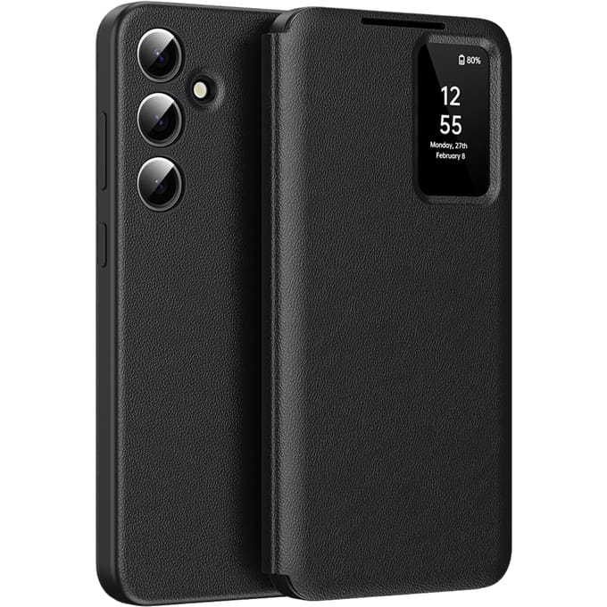 CaseBody Samsung Galaxy A55 Smart Cover Zwart