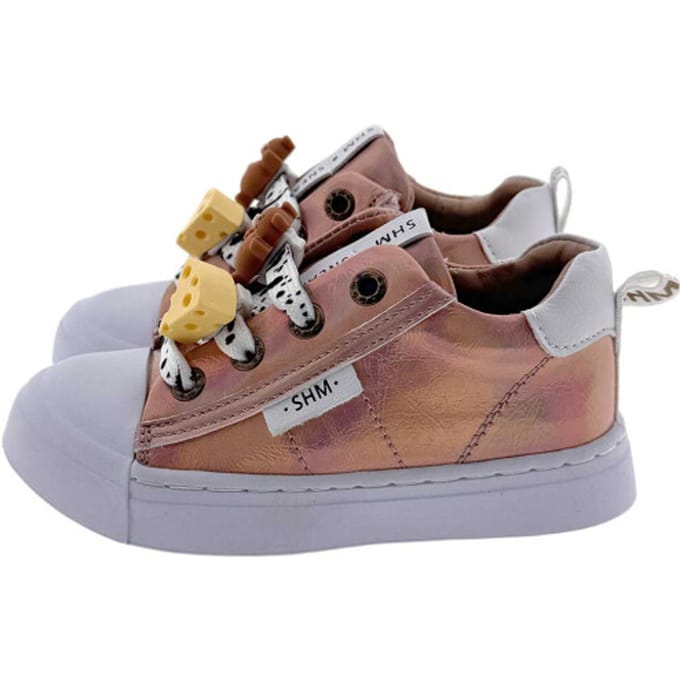 Shoesme metallic roze sneaker