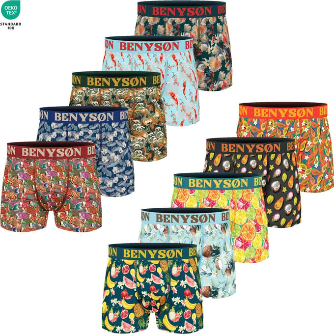 BENYSON® 10-Pack Viscose Boxershorts 7125+7126 L