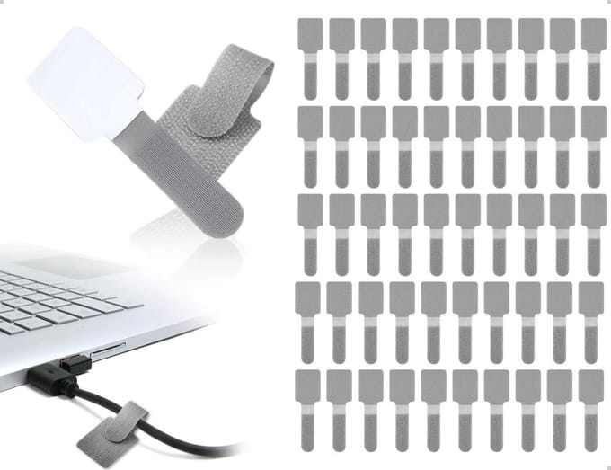Solidchoice - 50 Stuks Knoopstrip met Zelfklevende Kabelhouders